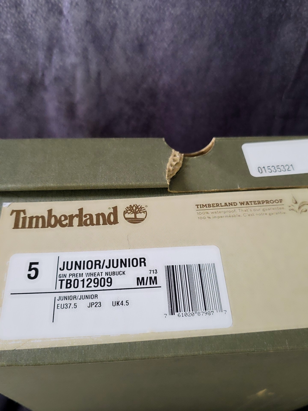Timberland Junior 6in Premium Wheat Nubuck Boots - Wheat